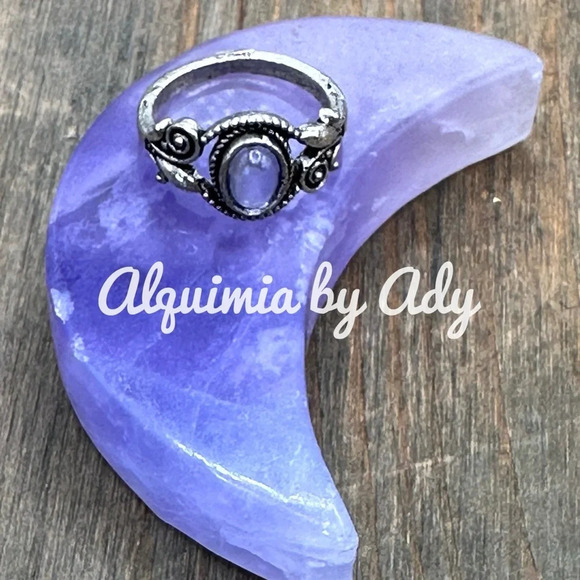 Celtic Amethyst silver Victorian ring/crown chakra - Picture 2 of 6